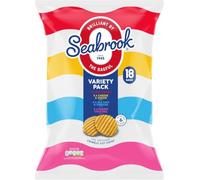 Seabrook Variety Crinkle Cut Crisps Multipack 18 x 25g | Mixed Flavours | Gluten Free | Lunchbox Snacks