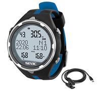 Seac Action, Dive Computer with Scuba and Freediving Mode, Dive Logbook, Dive Planner, Safety Alarms, black/blue + usb