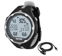 Seac Action, Dive Computer with Scuba and Freediving Mode, Dive Logbook, Dive Planner, Safety Alarms, black/white + usb