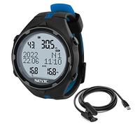 Seac Action, Dive Computer with Scuba and Freediving Mode, Dive Logbook, Dive Planner, Safety Alarms, black/blue HR + USB