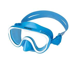 SEAC Baby Marina, Underrwater Mask for Young Children in Lovely Colored Silicone for Snorkelling and Playing in The Sea, Bright Blue, petite