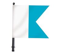 SEAC BUOY FLAG WITH ALPHA BLUE/WHITE POLE, DIVER WARNING FLAG