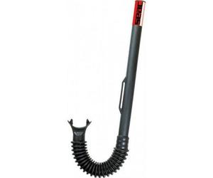 SEAC Corrugato Silner Snorkel with Flexible End Black