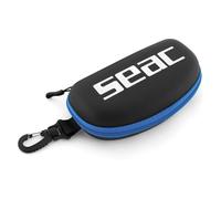 SEAC Goggle Case, Semi-Rigid Swim Goggle Case, with Snap Hook Attachment