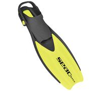 SEAC Kid's Adjustable Close Heel Fin - Yellow, X-Small/Small