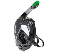 SEAC Libera, New Generation Integrated Snorkeling Mask, Hypoallergenic Silicone, Quick Release, 4 Sizes, black/green, L/XL