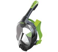 SEAC Libera, New Generation Integrated Snorkeling Mask, Hypoallergenic Silicone, Quick Release, 4 Sizes, black/green, S/M