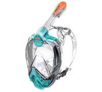 SEAC Libera, New Generation Integrated Snorkeling Mask, Hypoallergenic Silicone, Quick Release, 4 Sizes, blue/orange, XS/S