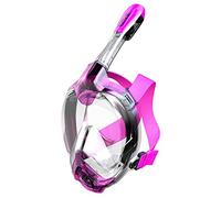 SEAC Libera, New Generation Integrated Snorkeling Mask, Hypoallergenic Silicone, Quick Release, 4 Sizes, transparent/pink, XS/S