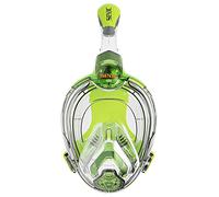 Libera, New Generation Integrated Snorkeling Mask, Hypoallergenic Silicone, Quick Release, JUNIOR, transparent/green