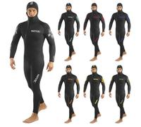 SEAC Liberty Long Man - One-Piece Men’s Wetsuit 5 & 7 mm with Integrated Hood - Durable Neoprene with Supratex Reinforcements on Knees, Shoulders and Back - Front and Ankle Zip - Colour-Coded Sizes
