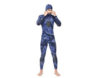 SEAC Makira Makaira 2 mm Camo Spearfishing Wetsuits for Man Two-Pieces Design Premium Yamamoto Neoprene with Super Stretch Armpit for diving, Bleu Camouflage, S