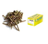 SEAC Multi-Purpose Screws - Pozi/Phillips Flat Headed Wood Screws - Hardened & Yellow Zinc Plated - Size 5 x 30mm