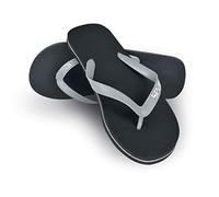 SEAC Ohau, Rubber Flip Flops for Sea, Pool, Beach and Boat, Black Grey, 5/6 UK