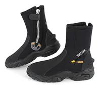 SEAC Pro HD 6 mm Neoprene Diving Boots with Rigid Grip Sole and Side Zip, XXL