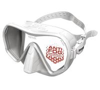 SEAC Pura - Frameless Single-Lens Silicone Diving Mask | Antifog Low Volume Mask for Diving and Snorkeling with 3D Buckle, White