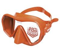 SEAC Pura - Frameless Single-Lens Silicone Diving Mask | Antifog Low Volume Mask for Diving and Snorkeling with 3D Buckle, Orange