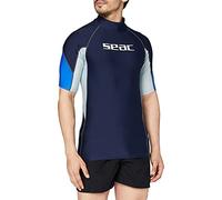 SEAC RAA Short Evo Man, Men's Short Sleeve Rash Vest; UV Swim and Snorkeling Top Blue