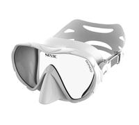 SEAC Rondò Frameless Single-Lens Silicone Mask for Diving and Snorkeling or Combo Set Mask + Snorkel SEAC Reverse Dry, Dry Top System and Purge Valve