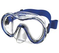 SEAC Sunrise, Single Lens Tempered Glass Mask for Diving and Snorkeling with 3D Buckle, with Fabric or Silicone Headband