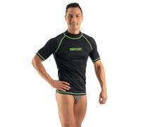 SEAC T-Sun Short Man, Rash Guard for Swimming, Surfing, Diving, UV protection, black, L