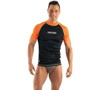 SEAC T-Sun Short Man, Rash Guard for Swimming, Surfing, Diving, UV protection, black/orange, S