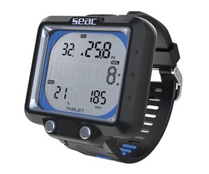 SEAC Tablet, Dive Computer with Built-in Bluetooth, Handles up to 3 Blends Gas Mixes, With A Large Display, Wireless Connection with up to 3 Transmitters, Black/Blue