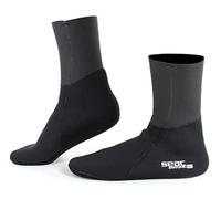 SEAC Unisex Adults' Hd 3.5 Anatomic Neoprene Socks Thermal Sock for Apnea and Diving with Scuba Diving Fins, Black, L UK