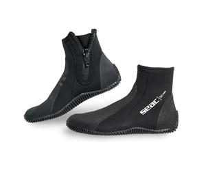 SEAC Unisex Regular The Regular Boot, 5 mm Neoprene Short Diving Boots with Semi-Rigid Sole and Heel and Ankle Protection (pack of 1)