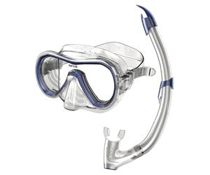 SEAC Unisex Youth iglio MD Set with Underwater Mask and Snorkel with Water Drain Valve