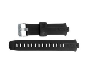 SEAC Unisex's Cinturino di ricambio Action Dive and Freediving Computer Replaceable Strap, Silver Buckle, Black, Default