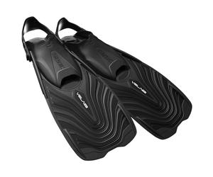 SEAC Unisex's Vela OH, Snorkeling and Pool Swimming Short Fins with Adjustable Strap, Black, M/L, 0710047520070A