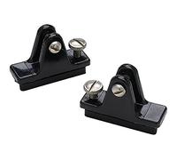 SEACHOICE Bimini Top Deck Hinges with Stainless Steel Slide Lock Pair, BLACK