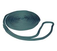 Seachoice Double-Braid Nylon Dock Line w/Eye Splice, Pre-Shrunk, Heat Stabilized, 3/8 in. X 20 Ft., Forest Green