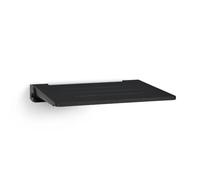 Seachrome SHAFSL-185155-PBS-S-MB Slimline Wall Mounted, Folding Shower Seat, Foldable Shower Bench for Inside Shower, Fold Down Shower Seat, Matte Black Shower Seat