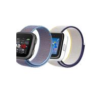SeaChuh 2 Pack Stretchy Braided Watch Bands Compatible with Garmin Bounce Watch or SyncUP Watch 2/1 (Sky-blue White)