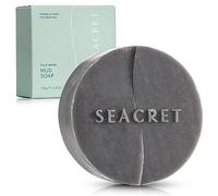 SEACRET MUD SOAP BAR: Dead Sea Black Mud Minerals Skin Care Treatment with Guineensis Kernel Oil, Witch Hazel & Sea Salt for Cleaning, Exfoliating, Detoxifying Face & Body, Normal to Oily Skin, 4.4 Oz