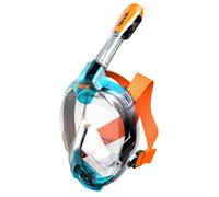 Seac Libera, New Generation Integrated Snorkeling Mask, Hypoallergenic Silicone, Quick Release, 4 Sizes, blue/orange, XS/S