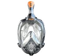 SEAC Libera, New Generation Integrated Snorkeling Mask, Hypoallergenic Silicone, Quick Release, 4 Sizes, black/orange, S/M