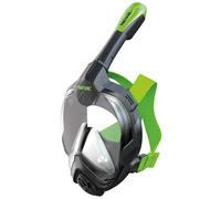 SEAC Libera, New Generation Integrated Snorkeling Mask, Hypoallergenic Silicone, Quick Release, 4 Sizes, black/green, S/M