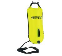 SEAC, Safe Dry Inflatable Swim Buoy, 36 x 72 cm, 28 lt Unisex Adult, Yellow, One Size