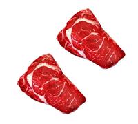 Seadiquiet 2Pcs Realistic Food Dog Squeaky, Steak Plush Dog Toy, Stuffed Puppy Chew Toy with Squeaker, Soft Food Shape Pet Toy for Small and Medium Dogs Pet Supplies