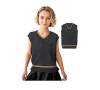 Seaehey Sweater Pullover Knitted Vest with V-Neck Magic Wizard Vest, gray, L