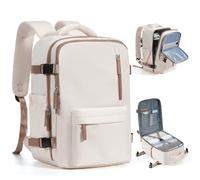 SEAFEW for Ryanair/Wizz 40x30x20 Underseat Cabin Bag,Small Travel Backpack Cabin Size Carry on Bag for Airplanes Multiple Pockets Comfort Backpack for Men and Women,A2-Beige Brown