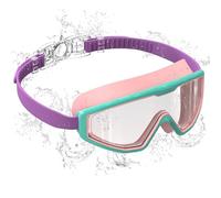 Seaflar Taucherbrille Kinder, Antibeschlag UV-Schutz, Weitwinkel-Sicht, 1-Klick Verstellung, Silikondichtung, Unisex Schwimmbrille Kinder 3-12Jahre-T-PkPpBl