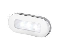 SEAFLO 01 Series LED Oblong Courtesy Light - Cool White,12-24V, 0.5W, IP67, 3.2”x7.48”x2.02” (32x74.8x20.2mm), 316 Stainless Steel Flush Mount Step/Deck Light for Boat & RV, 4-Year Warranty