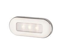 SEAFLO 01 Series LED Oblong Courtesy Light - Warm White,12-24V, 0.5W, IP67, 3.2”x7.48”x2.02” (32x74.8x20.2mm), 316 Stainless Steel Flush Mount Step/Deck Light for Boat & RV, 4-Year Warranty