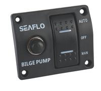 SEAFLO 3-Way Bilge Pump Panel Rocker Switch Automatic/Off/Manual with Built in 15A Circuit Breaker 12v 24v 32v
