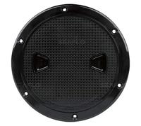 SEAFLO Marine Circular Non-Slip Screw Out Deck Plate Inspection Access Hatch 4"/6"/8" White/Black/Tan (8", Black)
