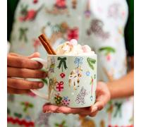 Seafoam Green Christmas Cats Bone China Mug by Ulster Weavers